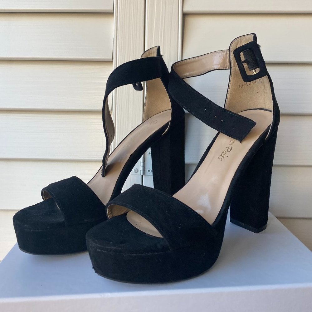 Black Chunky Heels